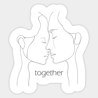Stay Together for Valentines Day Sticker